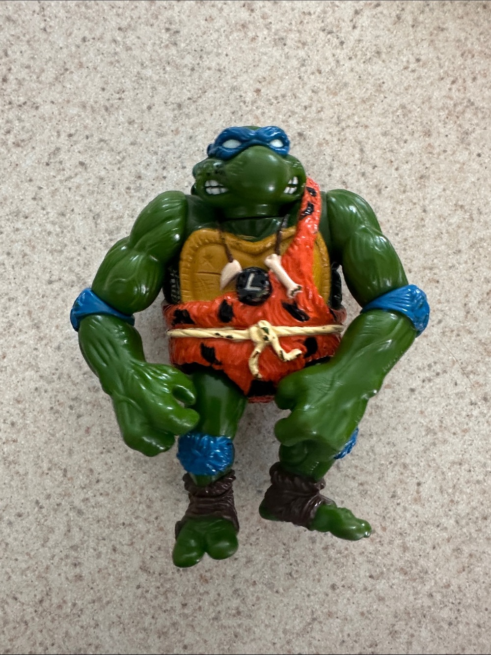RARE 1992 -Teenage Mutant Ninja Turtle Caveman Leonardo Playmates Mirage Studios